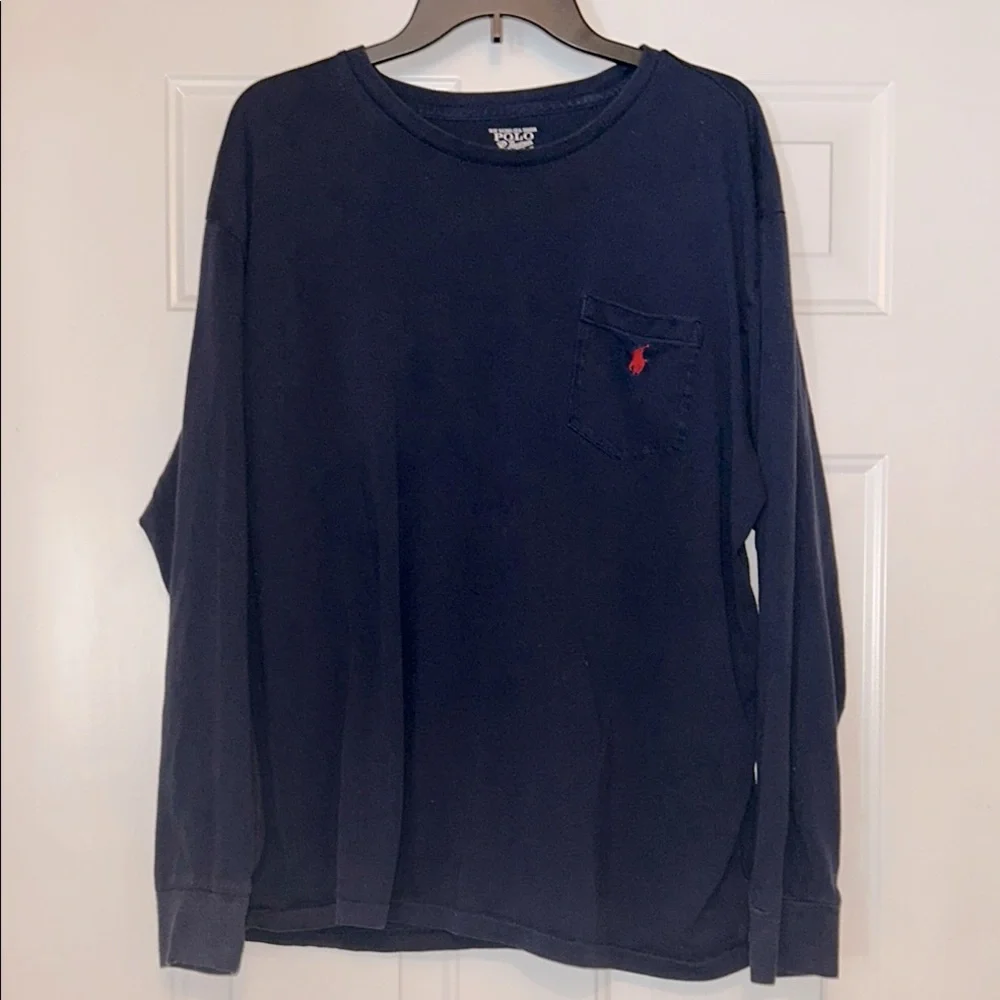 Polo Ralph Lauren Men's XL Navy LS T-Shirt Preppy Cotton Classic Casual
